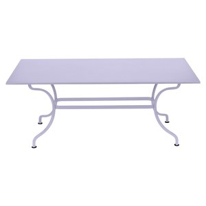 Fermob Romane Table Romane rectangulaire sans allonges Violet lilas L 180 x l 100 x H75cm