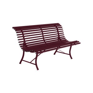 Fermob Louisiane Banc Louisiane métal Rouge lie de vin L 150 x l 119 x H80cm