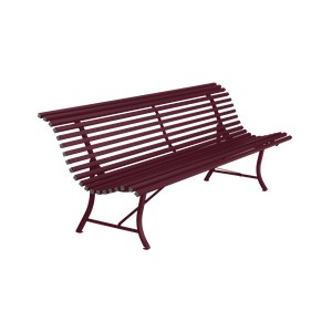 Fermob Louisiane Banc Louisiane métal Rouge lie de vin L 200 x l 158 x H80cm