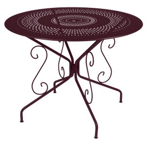 Fermob Montmartre Table Montmartre ronde Rouge lie de vin L 96 x l 96 x H74cm Diam : 96