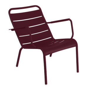 Fermob Luxembourg Fauteuil bas Luxembourg Rouge lie de vin L 70 x l 86 x H72cm