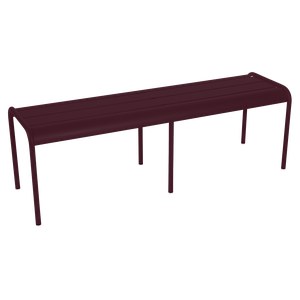 Fermob Luxembourg Banc Luxembourg 3/4 Pl sans dossier Rouge lie de vin L 145 x l 42.5 x H48.8cm