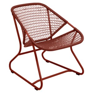 Fermob Sixties Fauteuil bas Sixties Rouge ocre L 70 x l 61 x H71.5cm