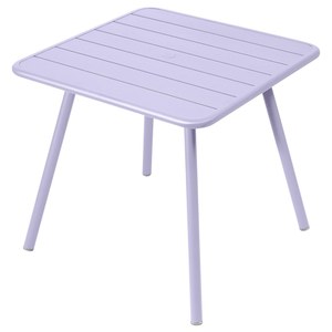 Fermob Luxembourg Table Luxembourg carrée 4 pieds Violet lilas L 80 x l 80 x H74cm