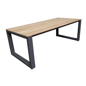 Castle Line Outliv Table Ugo 220 charcoal alu teak naturel Gris anthracite 200x100x77cm