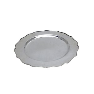 Schilliger Design  Sous-assiette rond argenté  32cm