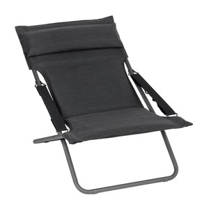 Lafuma Mobilier PRIVILEGE Transat Transabed Hedona Noir aile de corbeau 88x93x66.5cm