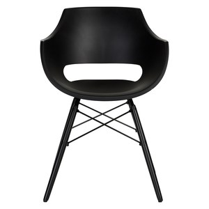 Bodahl Jazz Fauteuil repas JAZZ Noir PP FT Noir 57.5x57.5x83cm