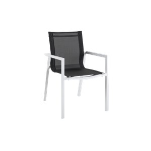 Brafab Delia Fauteuil de repas Delia textilène Blanc albâtre 55x55x80cm