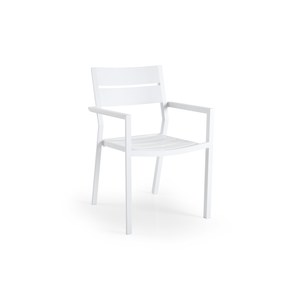 Brafab Delia Fauteuil de repas Delia tout alu Blanc 55x55x80cm