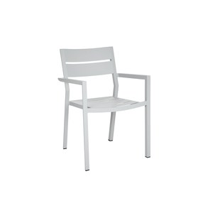 Brafab Delia Fauteuil de repas Delia tout alu Gris perle 55x55x80cm