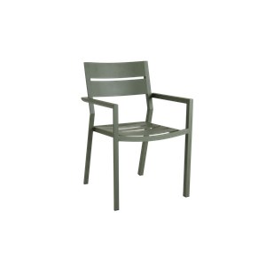 Brafab Delia Fauteuil de repas Delia tout alu Vert sapin 55x55x80cm