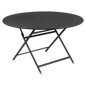 Fermob Caractère Table Caractère ronde Noir de carbone L 128 x l 128 x H74.5cm Diam : 128