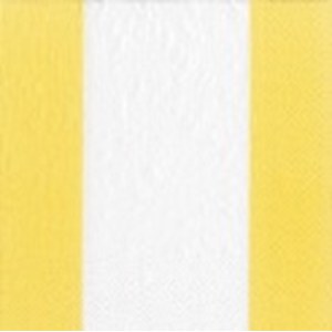 Caspari  Serviette Lunch  Yellow Bandol stripe Jaune bouton d’or 