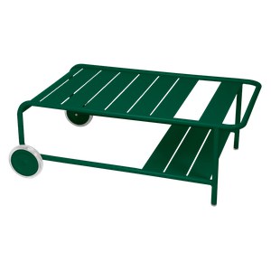 Fermob Luxembourg Table Basse-roues Luxembourg Vert sapin L 105 x l 65 x H39cm