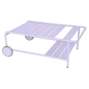 Fermob Luxembourg Table Basse-roues Luxembourg Violet lilas L 105 x l 65 x H39cm