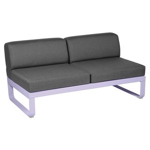 Fermob Bellevie Module central 2 places   bellevie Violet lilas L75xP148xH71cm