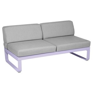 Fermob Bellevie Module central 2 places   bellevie Violet lilas L75xP148xH71cm