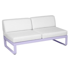 Fermob Bellevie Module central 2 places   bellevie Violet lilas L75xP148xH71cm