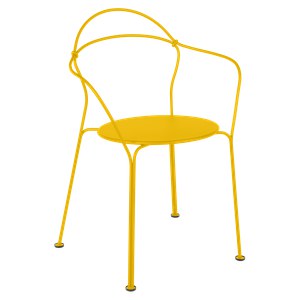 Fermob Airloop Table airloop Jaune miel L 60 x l 60 x H74.5cm Diam : 60