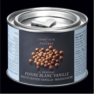 Le Comptoir Des Poivres  Poivre Blanc entier Vanille Madagascar 80gr  80gr