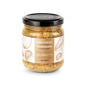 Moutarde Dudit Jo  La Cueillette  Moutarde aux Cèpes  100gr