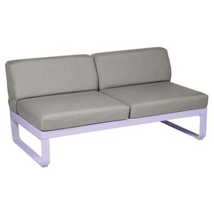 Fermob Bellevie Module central 2 places   bellevie Violet lilas L75xP148xH71cm