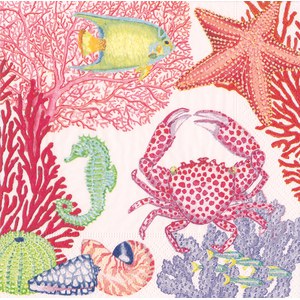 Caspari  Serviette Lunch Under the Sea  33x33cm