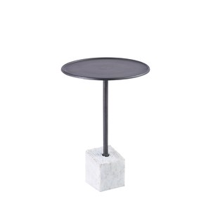 Schilliger Design  Table d'appoint Verbier ronde Gris plomb 37x52cm