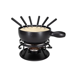 Schilliger Sélection  Set à fondue au Fromage  Uni  noir, 9 pièces  22cm