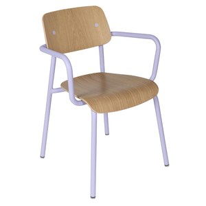 Fermob Studie Fauteuil de repas Studie Chêne Violet lilas L 53 x l 57 x H81cm