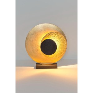 Schilliger Sélection  Lampe La Bocca or Jaune or 40x12xH43cm