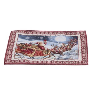 Schilliger Design Tissu Frau Perez Set de table Père Noël en traineau  35x45cm