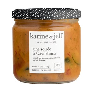 KARINE & JEFF  Une Soirée à Casablanca; mijoté de pois chiches, légumes et lait de coco  360gr