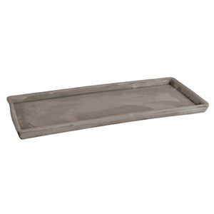 Poterie Goicoechea  Soucoupe Rectangulaire 40 cm Gris 44x21cm