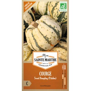 Ferme de Sainte Marthe  Courge Sweet Dumpling (Patidou)  Environ 15 Graines