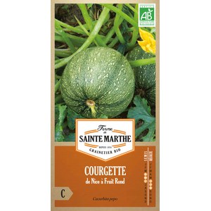 Ferme de Sainte Marthe  Courgette De Nice À Fruit Rond  Environ 15 Graines