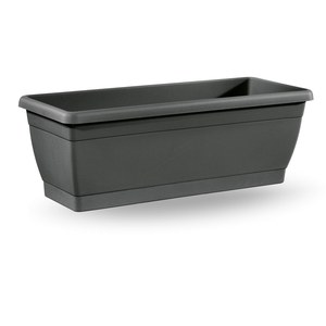 Veca  Jardiniere Roxanne Avec Plateau 40cm Anthracite Gris anthracite 40x20x16cm