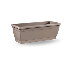 Veca  Jardiniere Roxanne Avec Plateau 40cm Avana Gris taupe 40x20x16cm