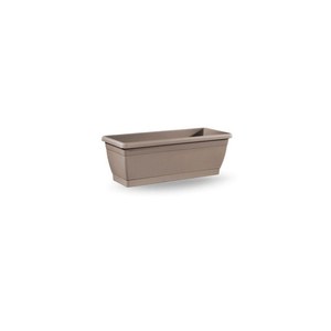 Veca  Jardiniere Roxanne Avec Plateau 60cm Avana Gris taupe 60x20x16cm