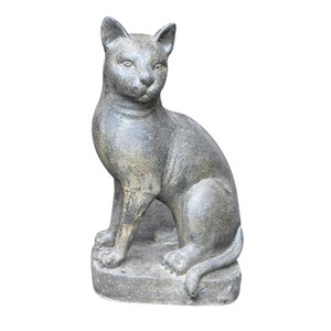 Schilliger Sélection Petrified animal garden Grand Chat antique  24x37x65cm