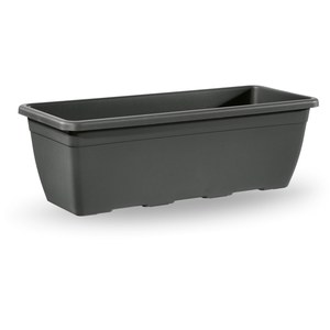 Veca  Jardinière Roxanne 80cm Avec Plateau Anthracite Gris étain pur 80x20x16cm