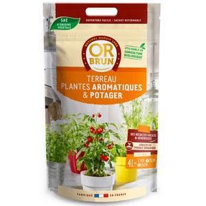 Or brun  Terreau Aromatique Et Potager 4L  4L