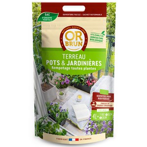 Or brun  Terreau Pots et Jardinieres 4L  4L