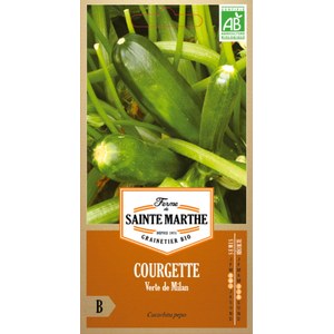 Ferme de Sainte Marthe  COURGETTE Verte de Milan  Environ 15 Graines