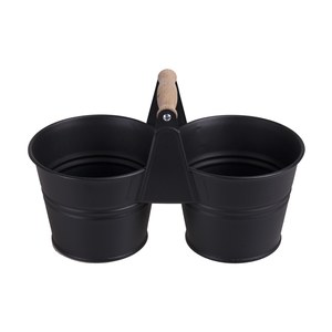 Schilliger Design Farm Indus Double pot Alizé Noir charbon 14x28cm