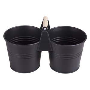 Schilliger Design Farm Indus Double pot Alizé Noir charbon 16.5x33cm