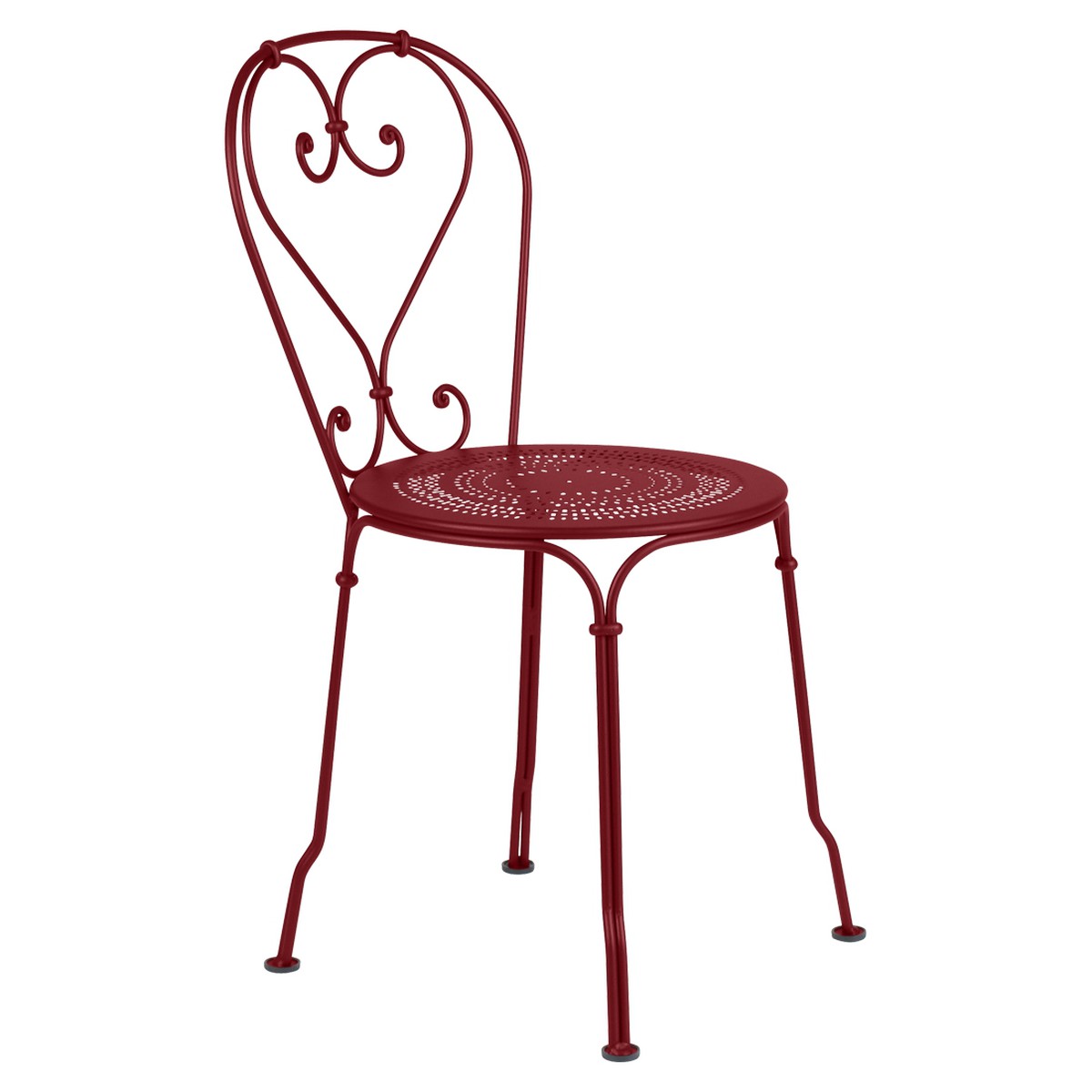 Fermob 1900 Chaise 1900 Rouge groseille L 43.5 x l 43.5 x H85cm Diam : 40