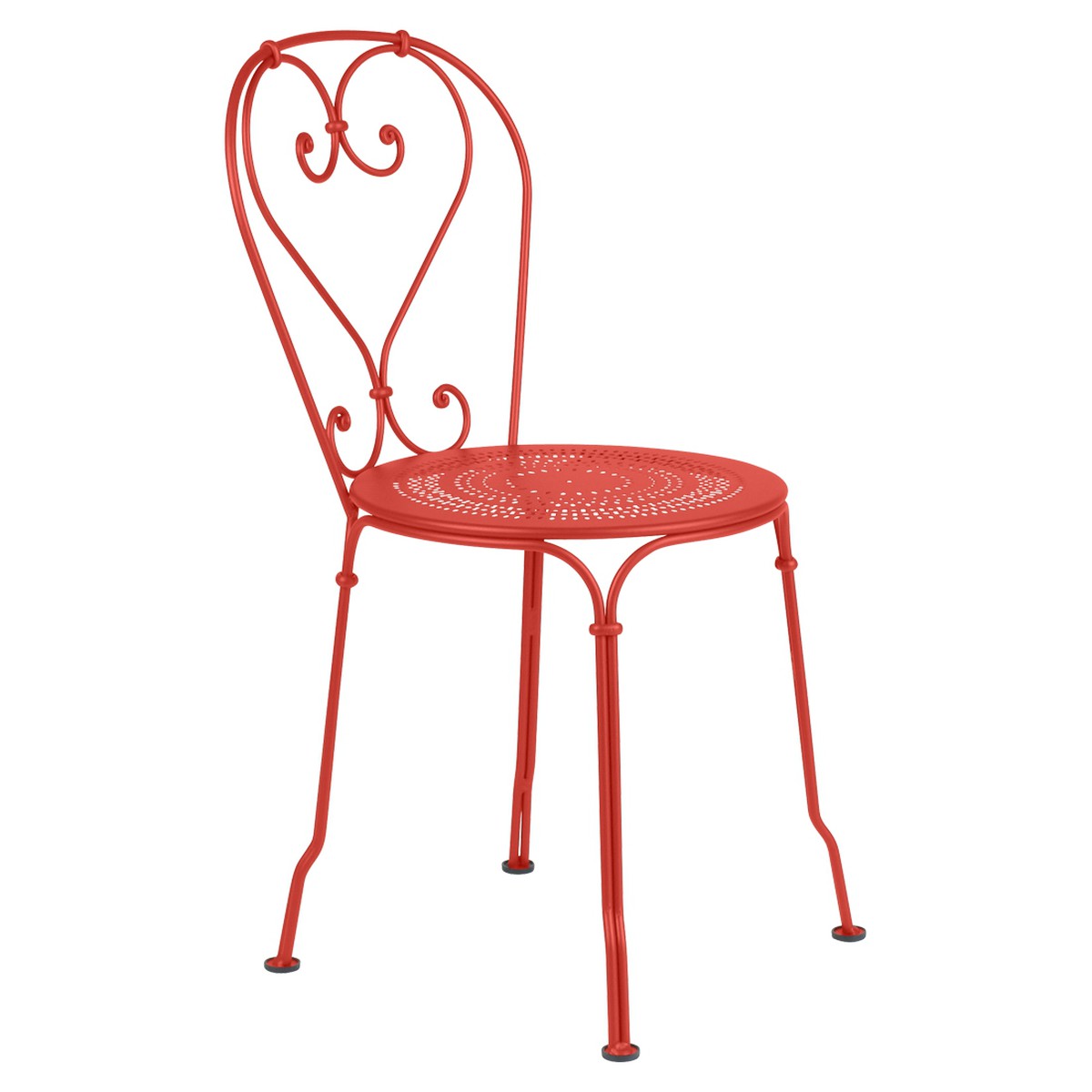 Fermob 1900 Chaise 1900 Rouge saumon L 43.5 x l 43.5 x H85cm Diam : 40