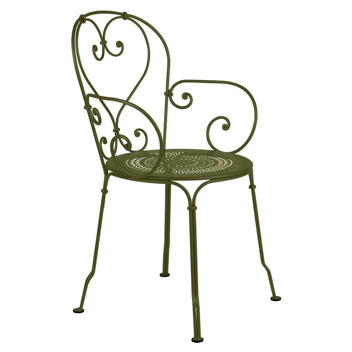 Fermob 1900 Fauteuil de repas 1900 Vert mousse L 53 x l 53 x H90cm Diam : 45